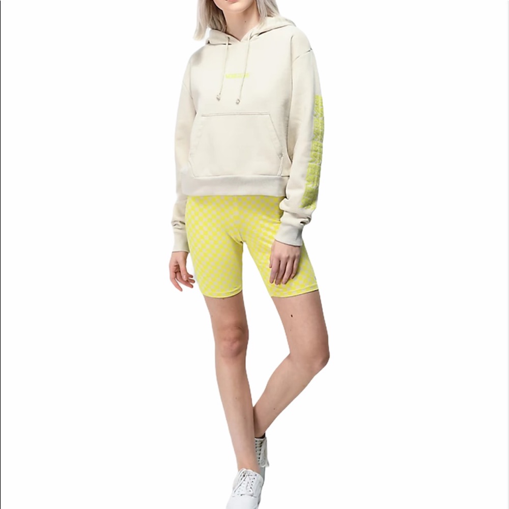 VANS Fair Well Rainy Day Crop Hoodie Cream Women’s - Picture 5 of 8